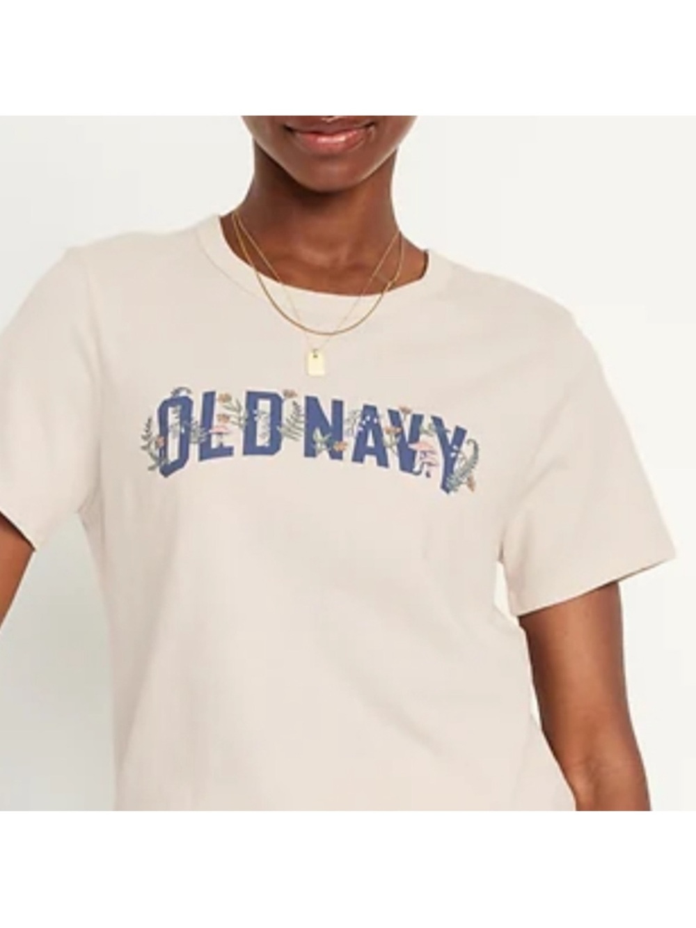 NEW Old Navy | Cream Logo Short Sleeve Graphic Baby Tee